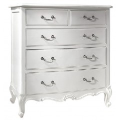 GA Chic 5 Drawer Chest Vanilla White